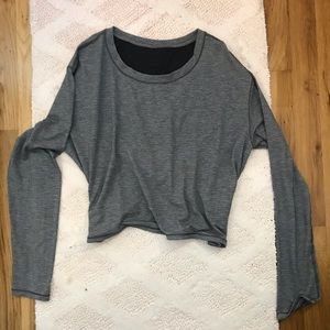 Lululemon cross-back long sleeve crop top